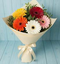 Букет цветов из:  Герберы в Малиновский