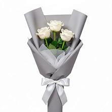Букет 3 белые розы #REPLACE_PRED# Малиновский