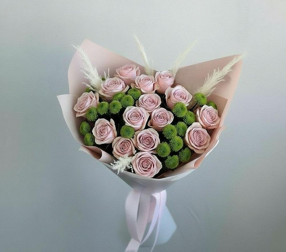 Букет цветов из: Розы и Хризантемы в Малиновский