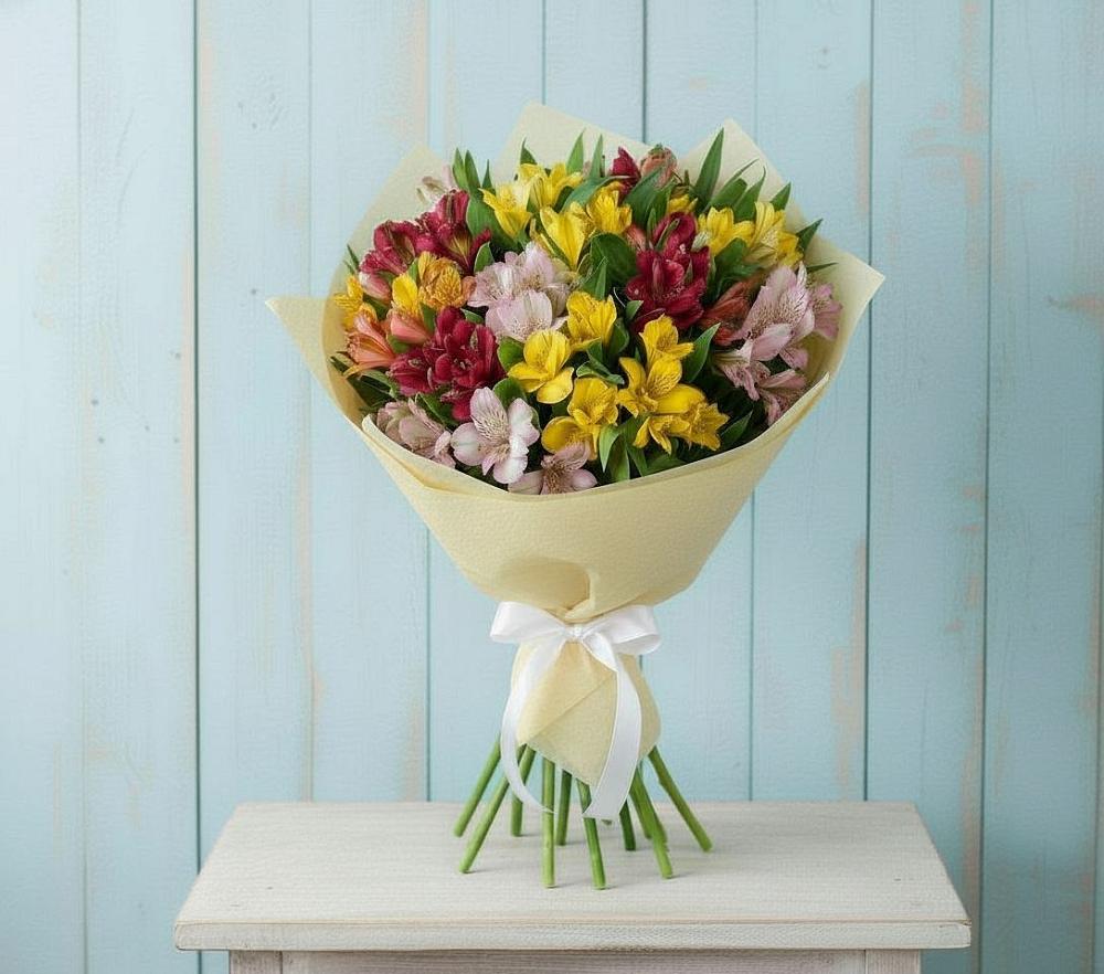 Букет цветов из: Альстромерии в Малиновский