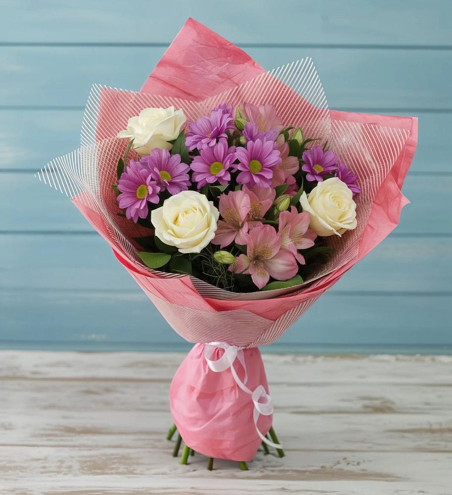 Букет цветов из: Герберы в Малиновский