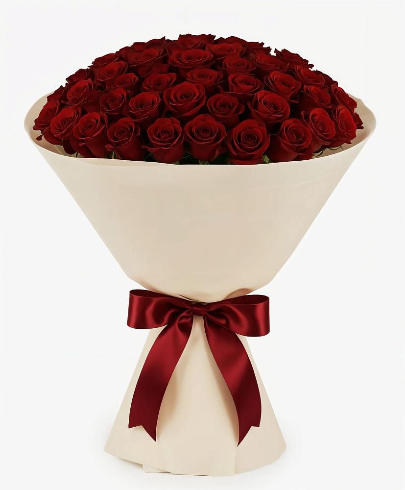 Букет 101 Бордовая роза Блэк Бакарра в Малиновский