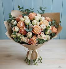 Букет цветов из:  Альстромерии и Розы в Малиновский